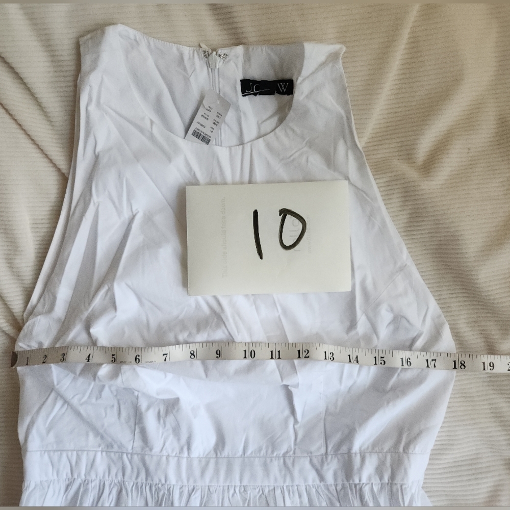 JCrew High Neck Cotton Poplin Sleeveless Midi Dress White Size 4, 6, 8, 10 NWT - Picture 15 of 16